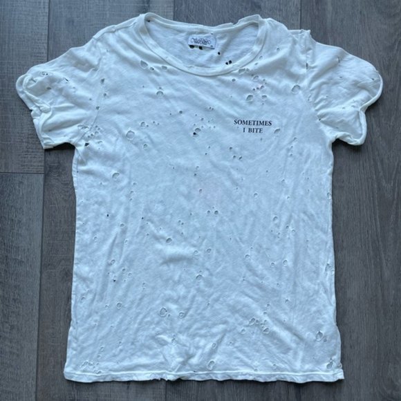 *ISO* In Search Of Lauren Moshi "Sometimes I Bite" Dinosaur T-Rex Tee - Picture 2 of 4